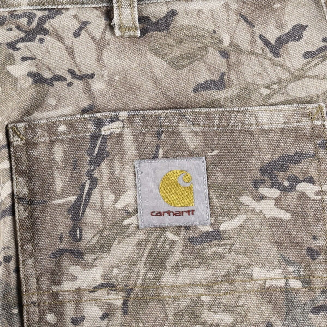 Carhartt WORK IN PROGRESS SINGLE KNEE PANT Camouflage Pattern Duck Painter Pants Men's W37 (approx.) Organic cotton Khaki type Vintage Second Hand