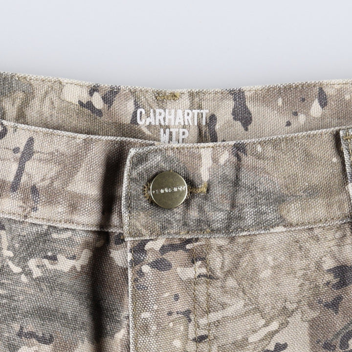 Carhartt WORK IN PROGRESS SINGLE KNEE PANT Camouflage Pattern Duck Painter Pants Men's W37 (approx.) Organic cotton Khaki type Vintage Second Hand