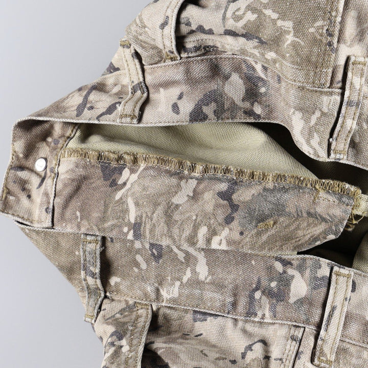 Carhartt WORK IN PROGRESS SINGLE KNEE PANT Camouflage Pattern Duck Painter Pants Men's W37 (approx.) Organic cotton Khaki type Vintage Second Hand
