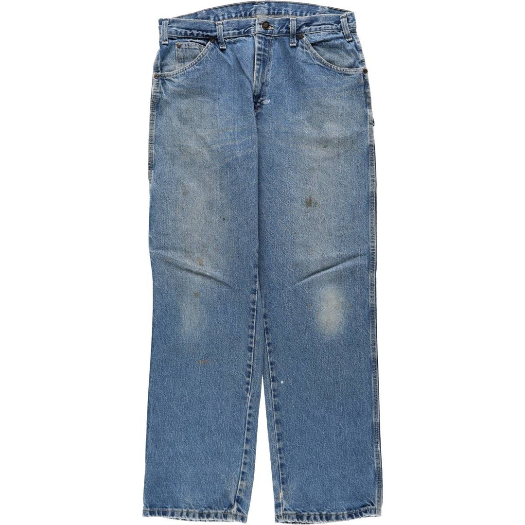 Dickies denim painter pants for men, equivalent to W34 cotton blue type Vintage Second Hand