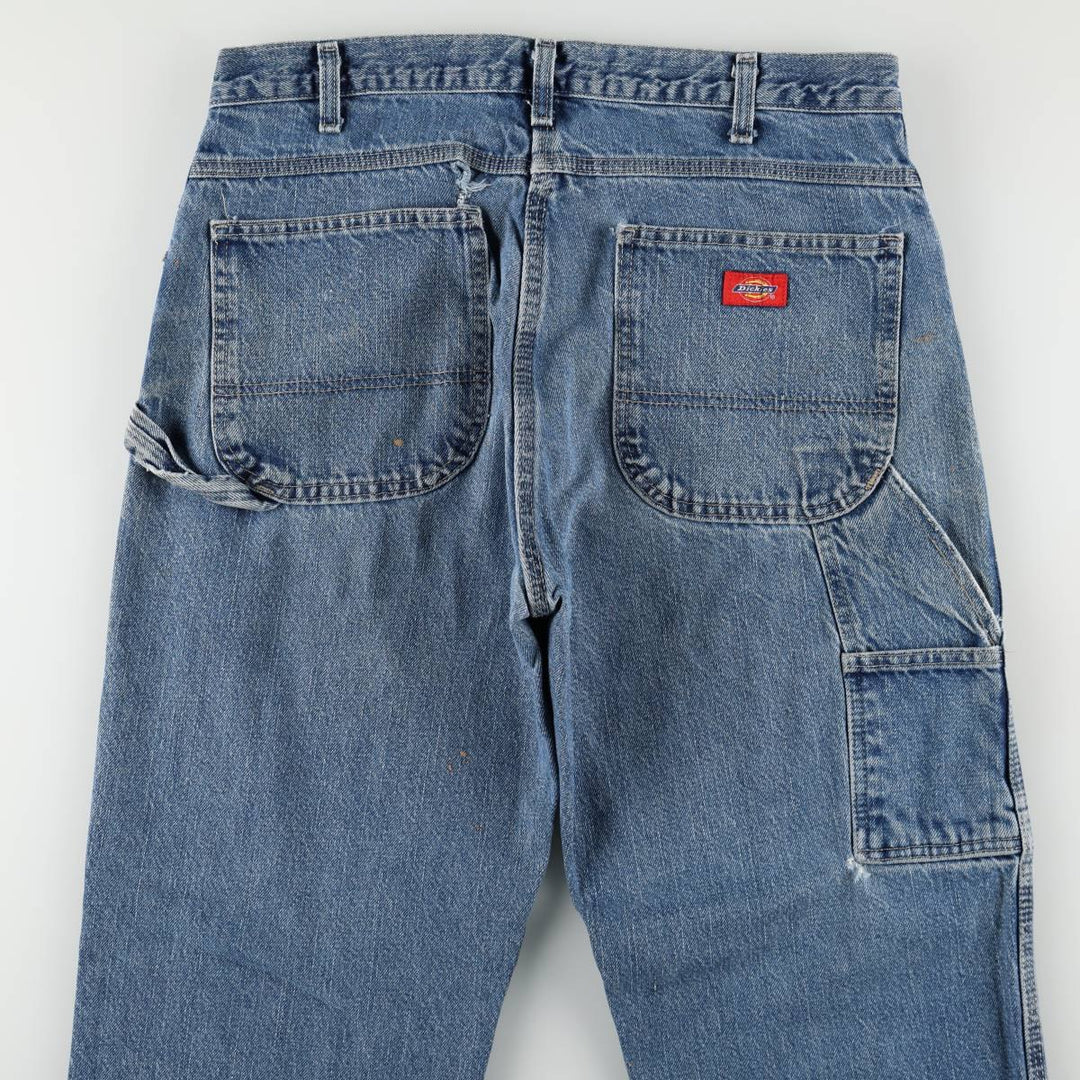 Dickies denim painter pants for men, equivalent to W34 cotton blue type Vintage Second Hand
