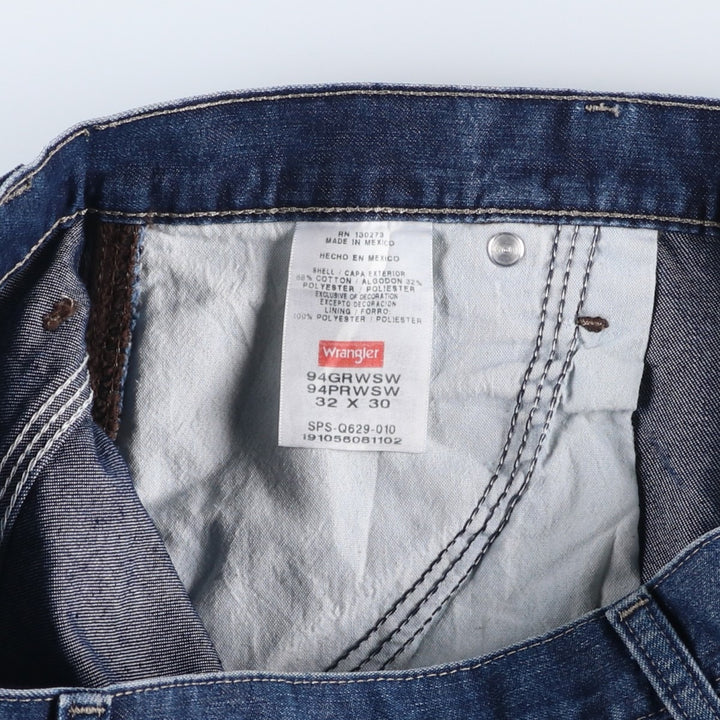 Wrangler Denim Painter Pants for Men, W35 cotton blue type Vintage Second Hand