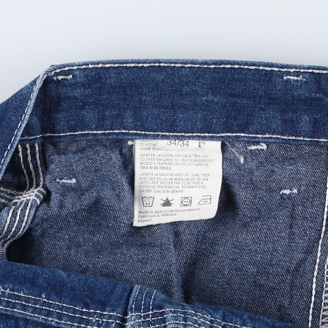 Dickies denim painter pants for men, equivalent to W34 cotton blue type Vintage Second Hand