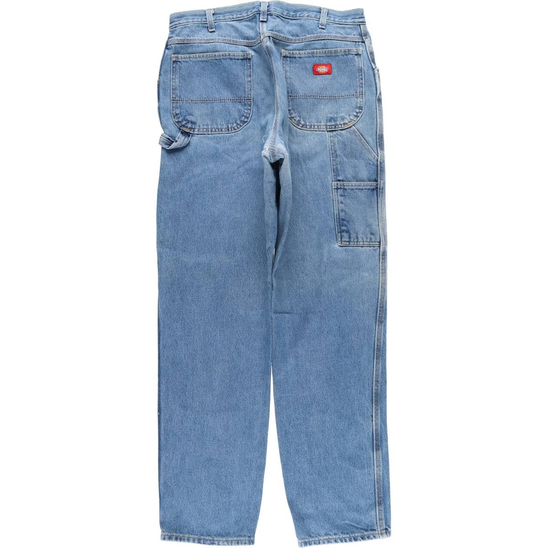 Dickies denim painter pants for men, equivalent to W35 cotton blue type Vintage Second Hand