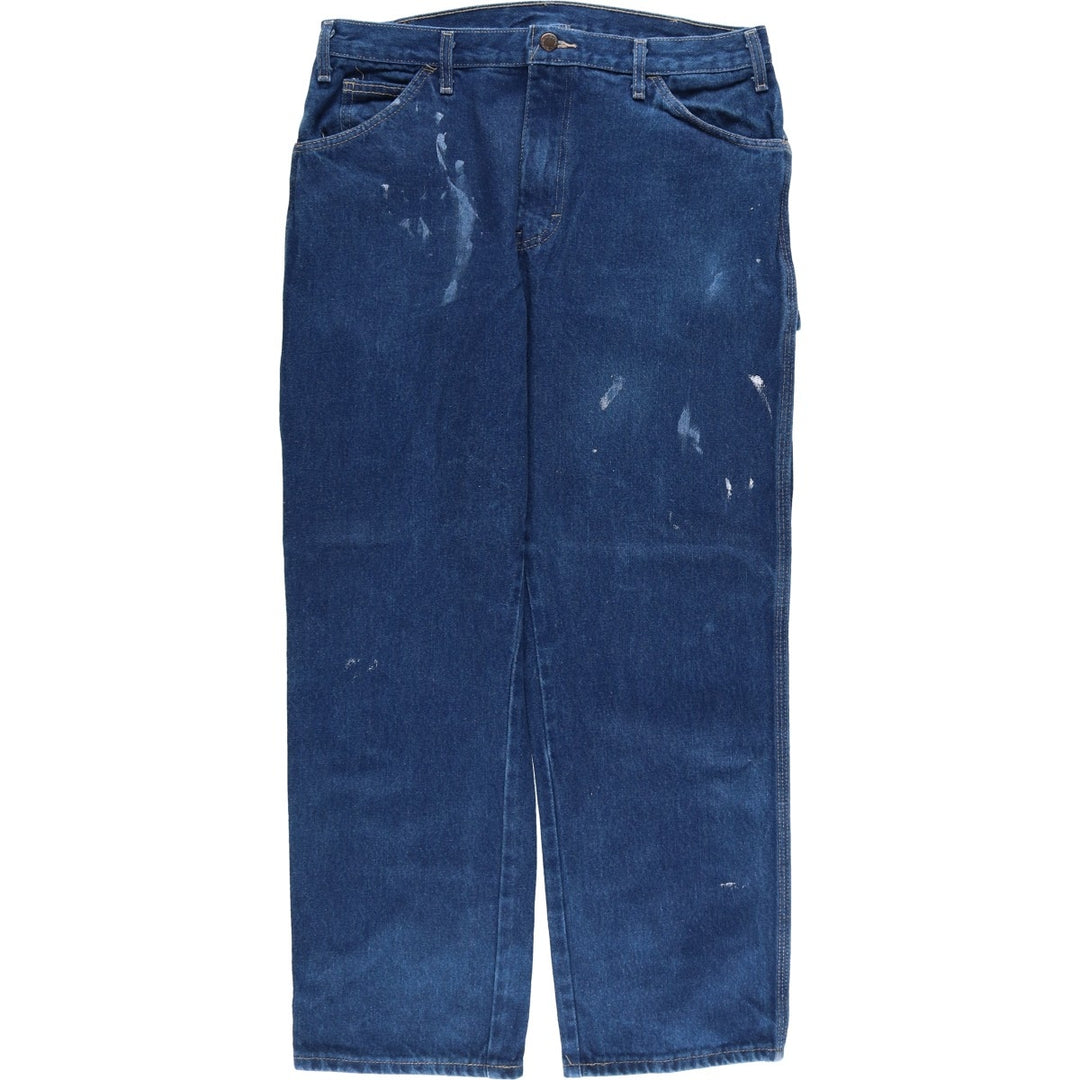 Dickies denim painter pants for men, equivalent to W34 cotton blue type Vintage Second Hand