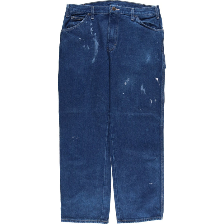 Dickies denim painter pants for men, equivalent to W34 cotton blue type Vintage Second Hand