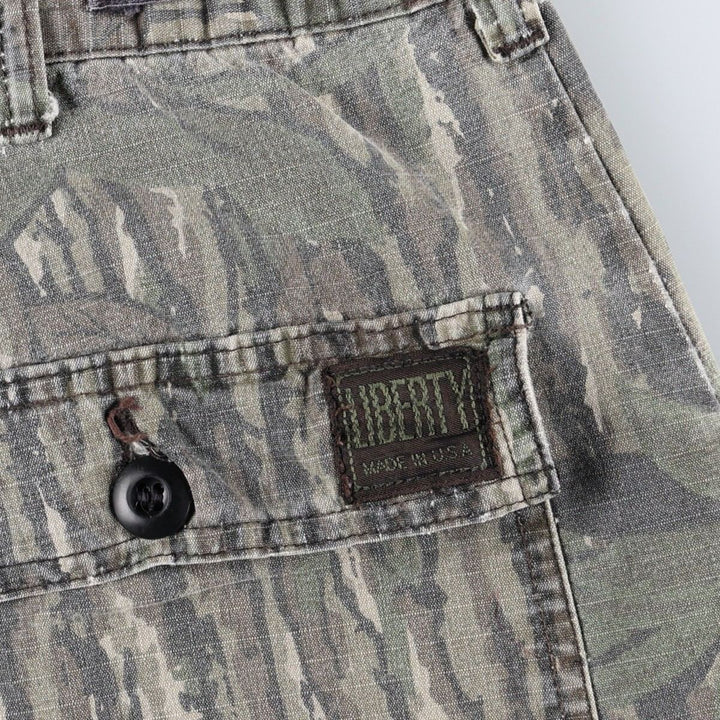 90'S Liberty camouflage pattern Realtree camo ripstop cargo pants, made in USA, men's size W39 equivalent, vintage. cotton Khaki type Vintage Second Hand