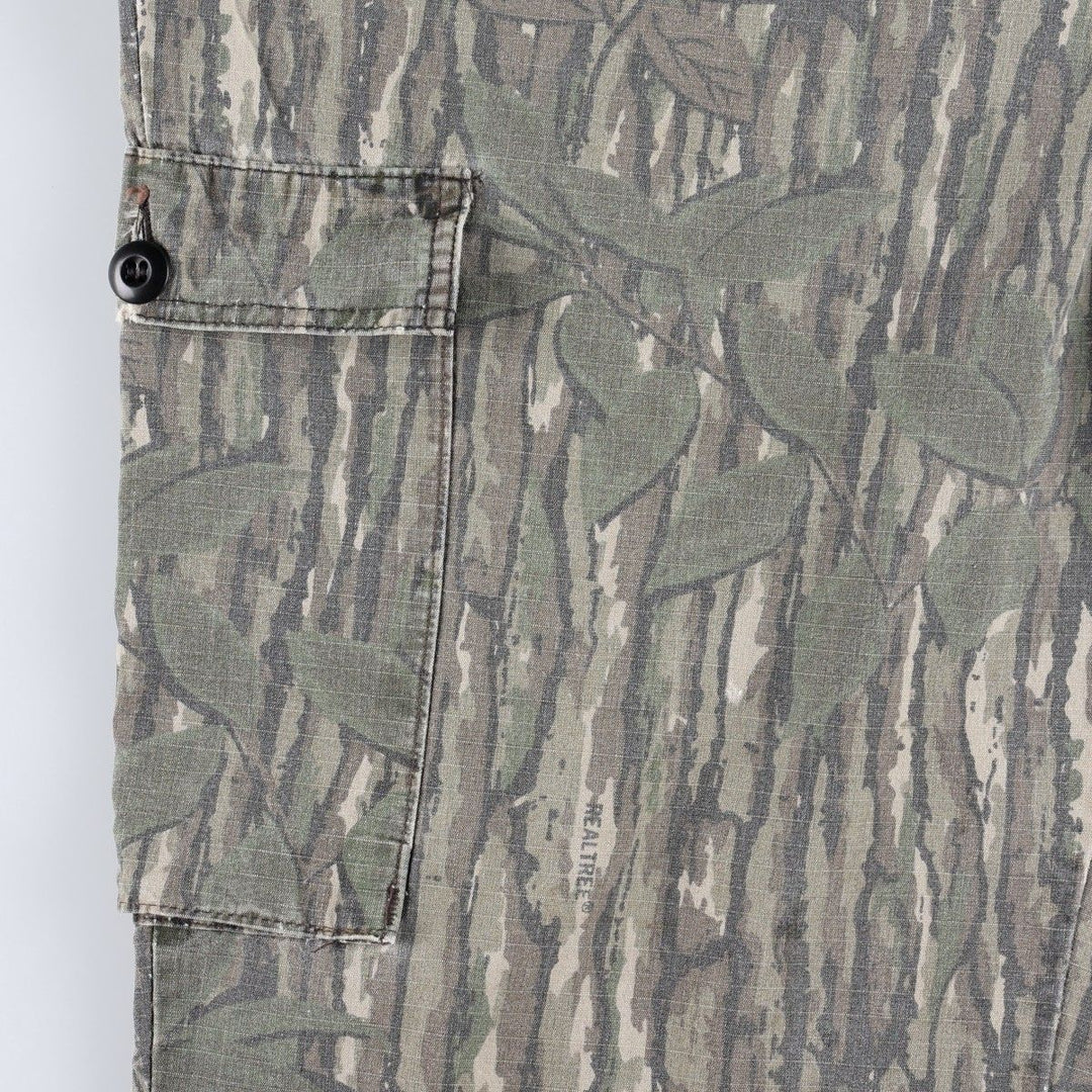 90'S Liberty camouflage pattern Realtree camo ripstop cargo pants, made in USA, men's size W39 equivalent, vintage. cotton Khaki type Vintage Second Hand
