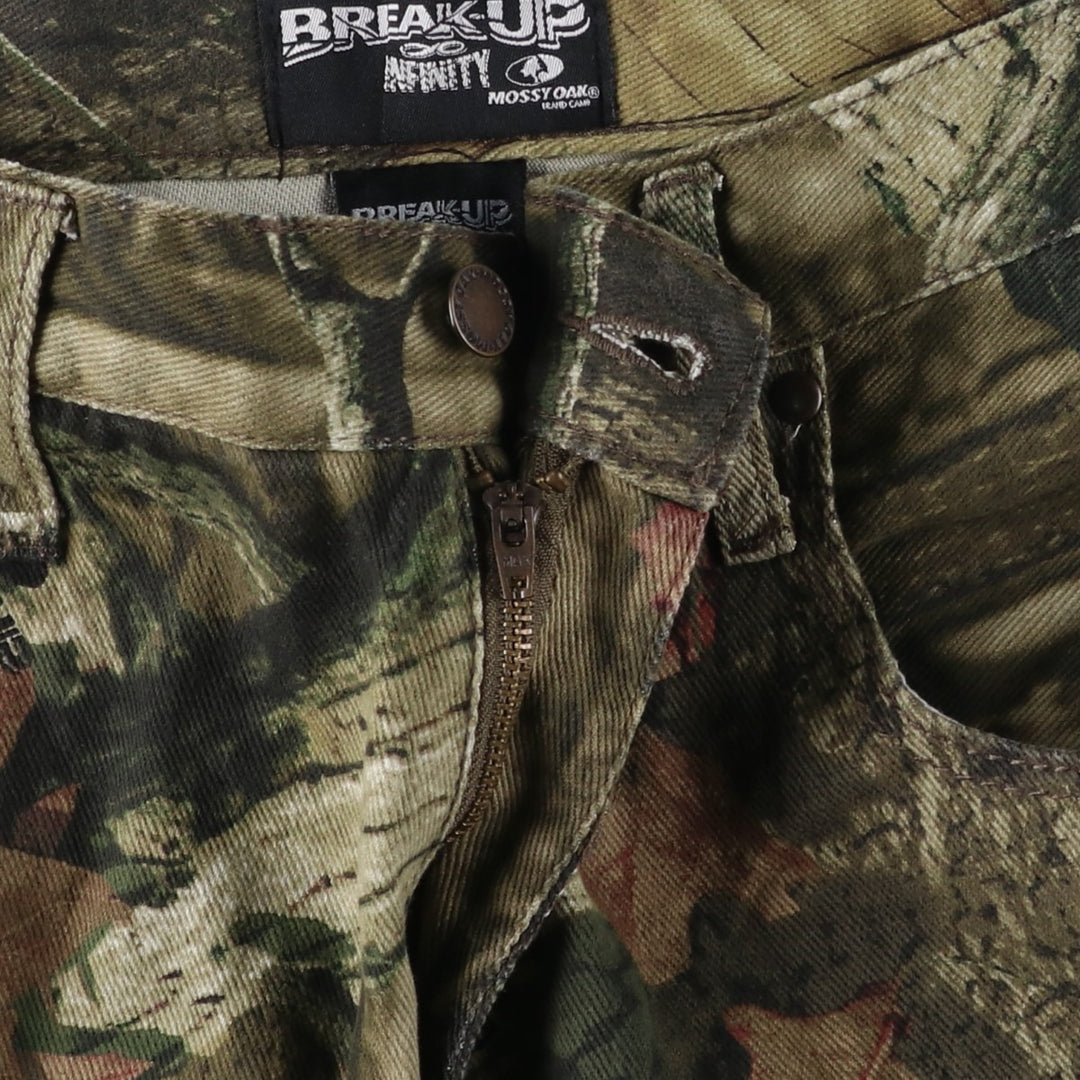 Mossy Oak Break-Up Infinity Realtree Camo Denim Pants, Men's, Size W34 cotton multicolor Vintage Second Hand