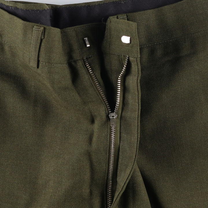 1980'S US Military Issue Wool Trousers, Made in USA, Men's Size W33 (approx.), Vintage wool Khaki type sage green Vintage Second Hand