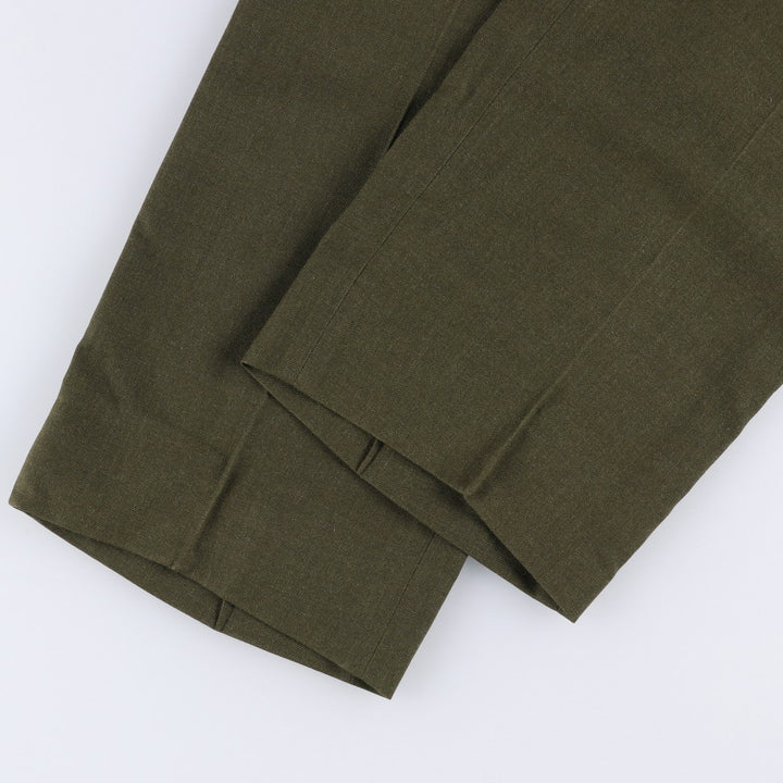 1980'S US Military Issue Wool Trousers, Made in USA, Men's Size W33 (approx.), Vintage wool Khaki type sage green Vintage Second Hand