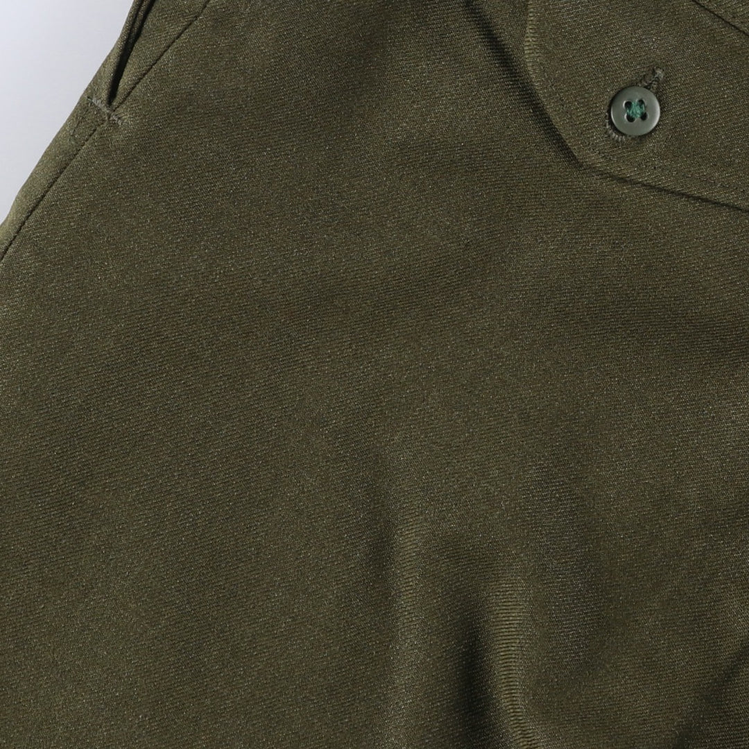 1980'S US Military Issue Wool Trousers, Made in USA, Men's Size W33 (approx.), Vintage wool Khaki type sage green Vintage Second Hand