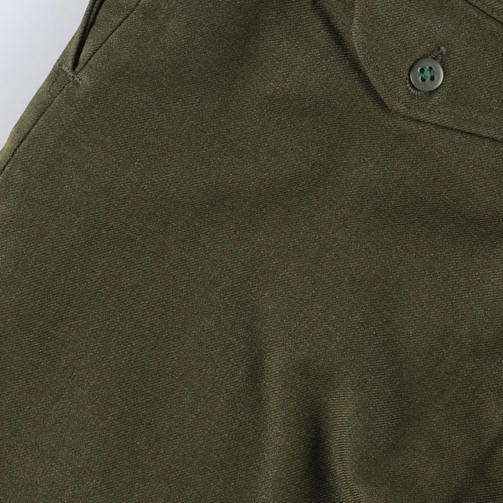 1980'S US Military Issue Wool Trousers, Made in USA, Men's Size W33 (approx.), Vintage wool Khaki type sage green Vintage Second Hand