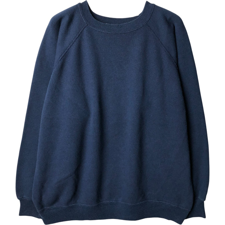 Vintage 90'S Hanes ACTIVEWEAR plain blank sweatshirt, made in the USA, men's size XL cotton Navy blue Vintage Second Hand