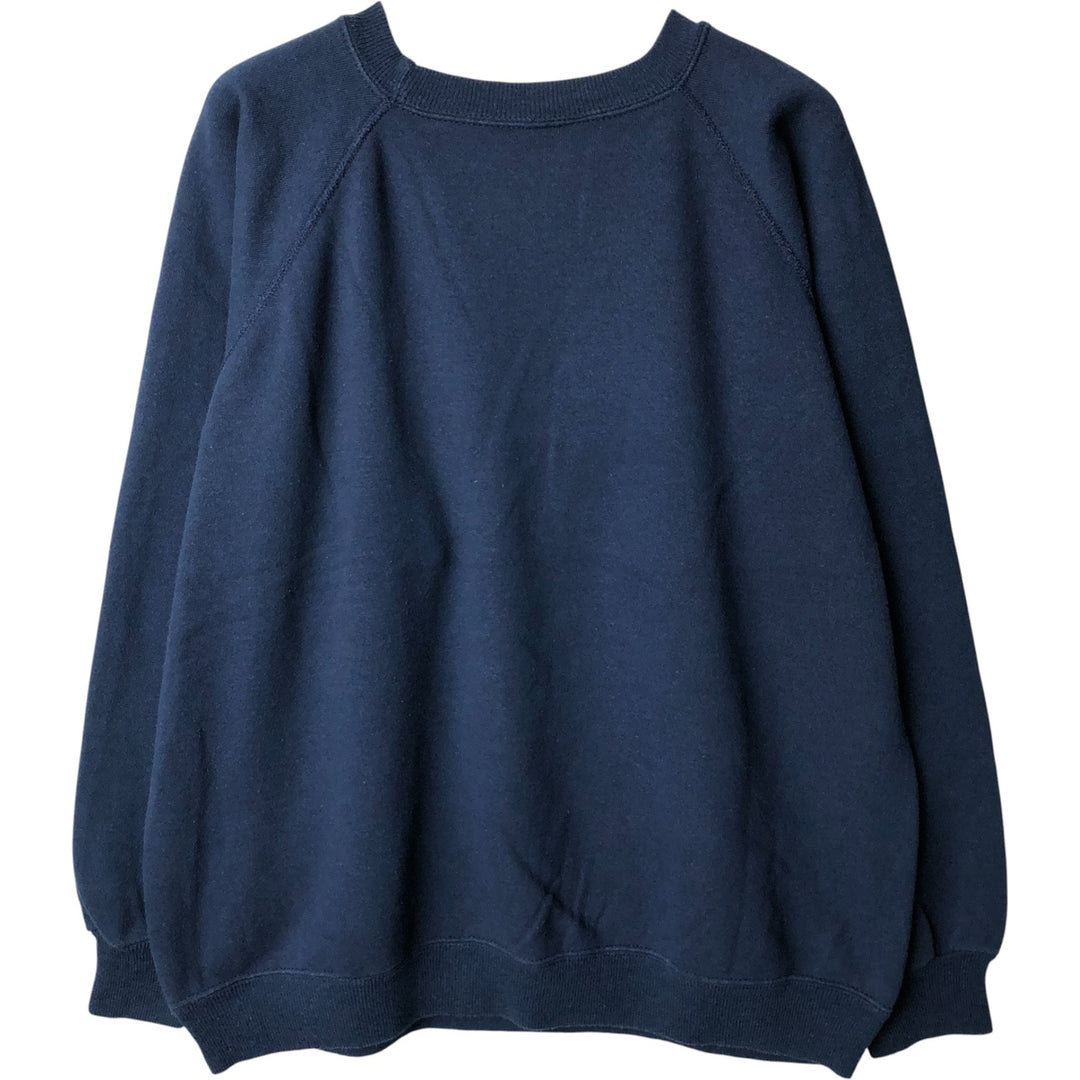 Vintage 90'S Hanes ACTIVEWEAR plain blank sweatshirt, made in the USA, men's size XL cotton Navy blue Vintage Second Hand