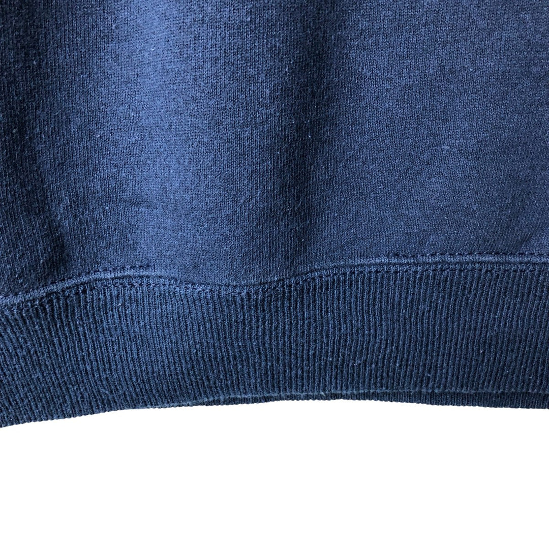Vintage 90'S Hanes ACTIVEWEAR plain blank sweatshirt, made in the USA, men's size XL cotton Navy blue Vintage Second Hand