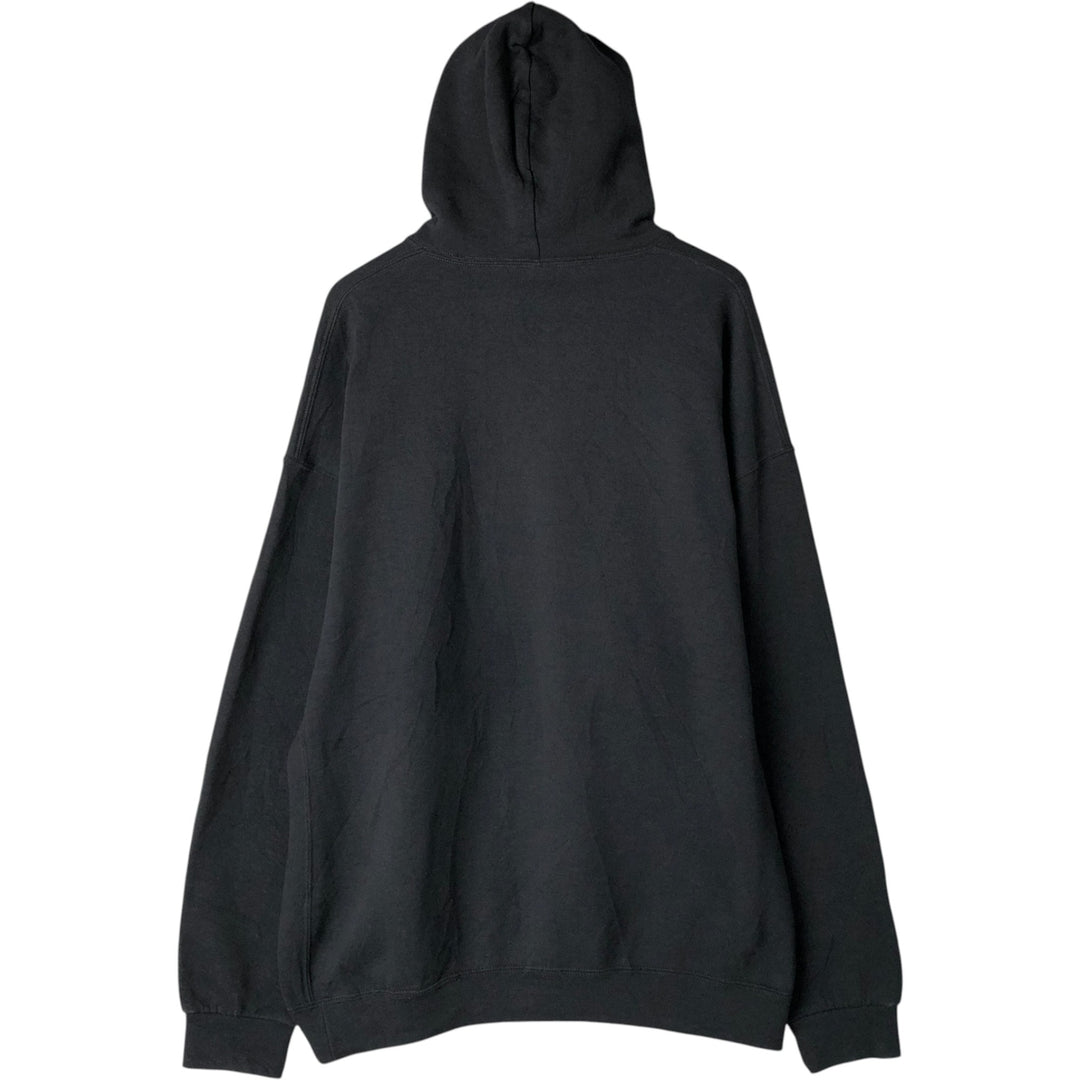 Russell plain blank sweatshirt/hoodie, men's size XXXL cotton black type Vintage Second Hand