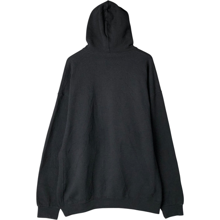 Russell plain blank sweatshirt/hoodie, men's size XXXL cotton black type Vintage Second Hand
