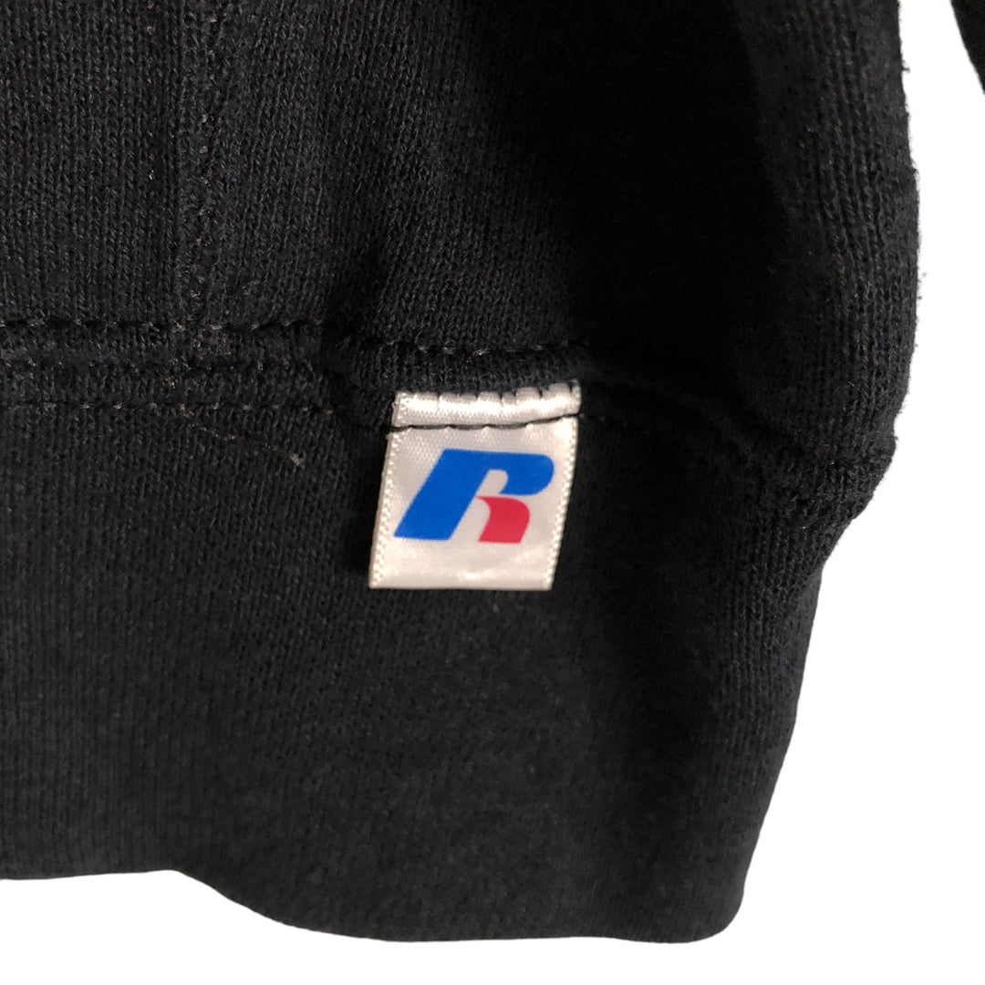 Russell plain blank sweatshirt/hoodie, men's size XXXL cotton black type Vintage Second Hand