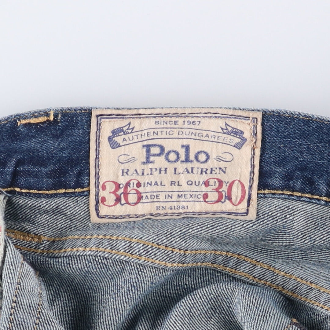 Vintage Ralph Lauren Polo Ralph Lauren men's tapered denim pants, size W37. cotton blue type Vintage Second Hand