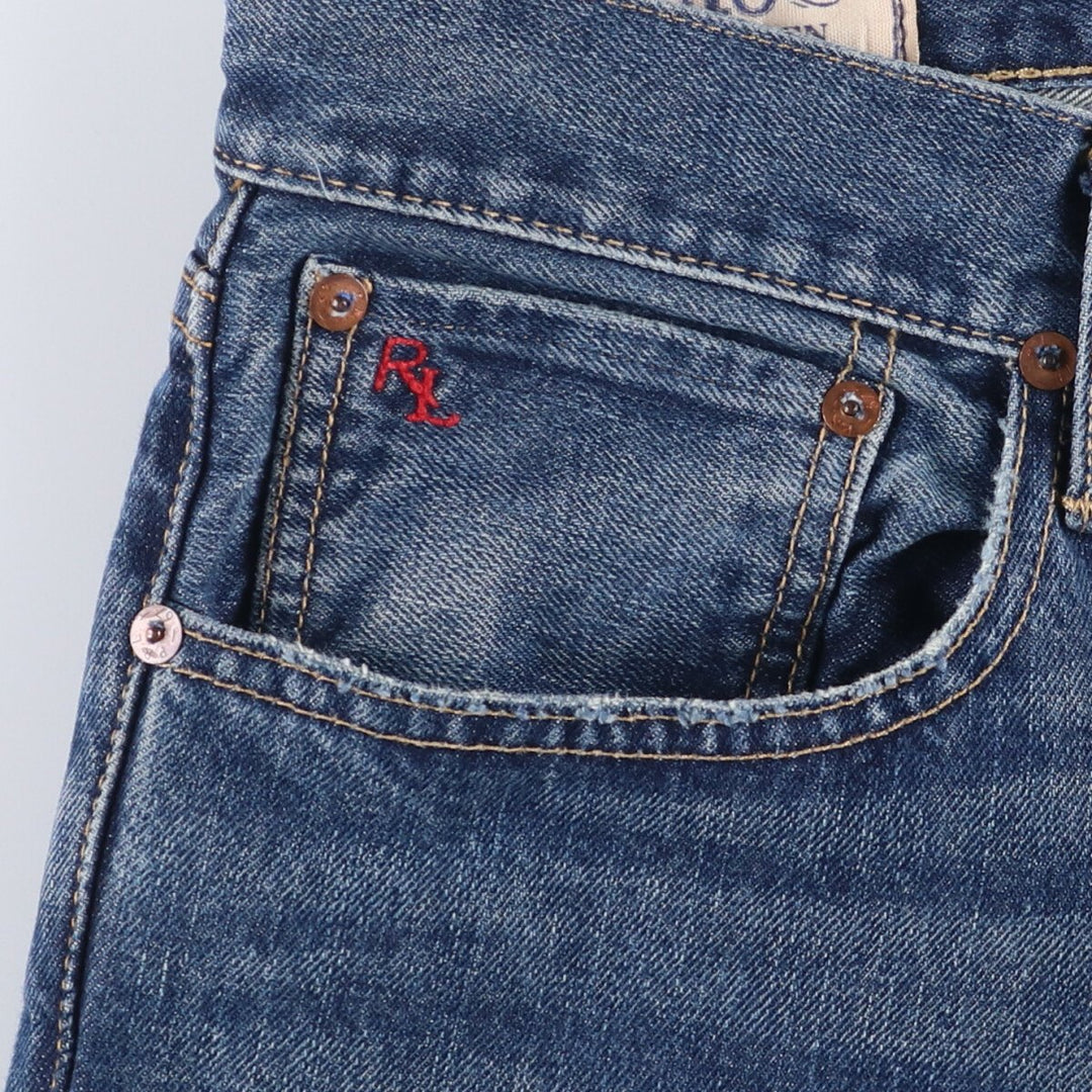 Vintage Ralph Lauren Polo Ralph Lauren men's tapered denim pants, size W37. cotton blue type Vintage Second Hand