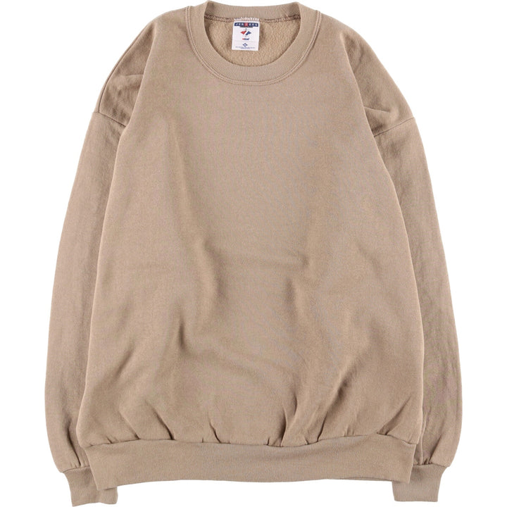 90'S Jerzees ATHLETIC plain blank sweatshirt, Made in USA, Men's XL cotton Beige type Vintage Second Hand