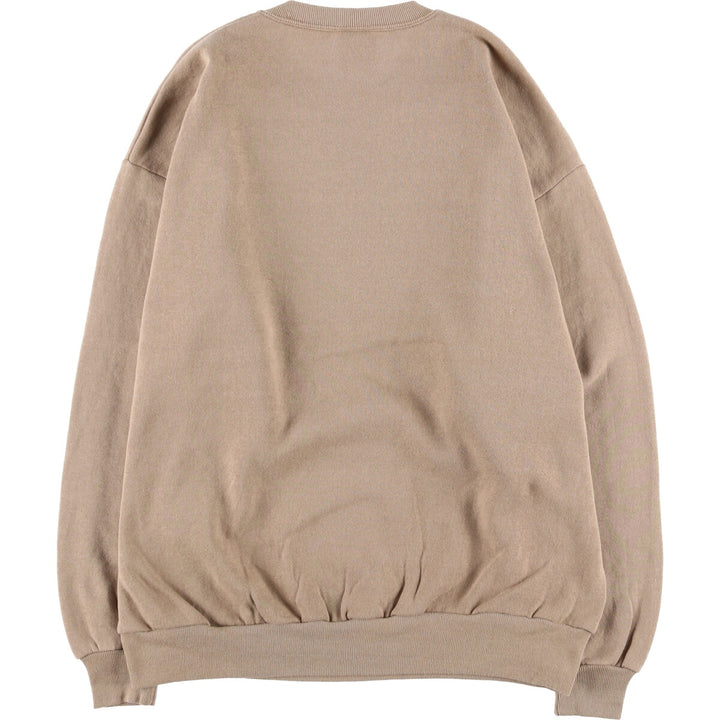 90'S Jerzees ATHLETIC plain blank sweatshirt, Made in USA, Men's XL cotton Beige type Vintage Second Hand