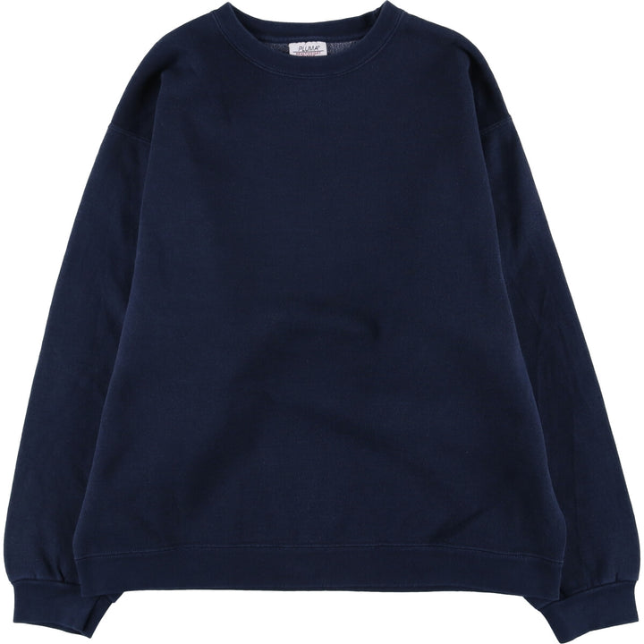 PLUMA HEAVYWEIGHT Solid Color Blank Sweatshirt, Men's Size XL cotton navy blue type Vintage Second Hand