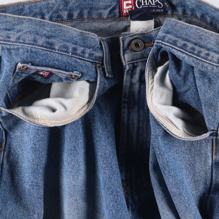 Ralph Lauren CHAPS straight denim pants, men's size W34 cotton blue type Vintage Second Hand