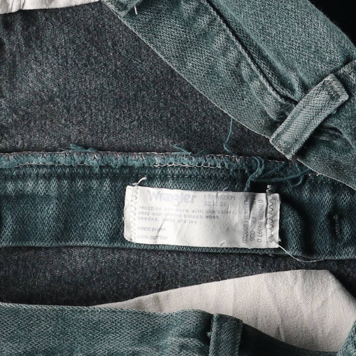 80s-90'S Wrangler Straight Denim Pants, Made in USA, Women's XL (equivalent to W32), Vintage cotton green type Vintage Second Hand