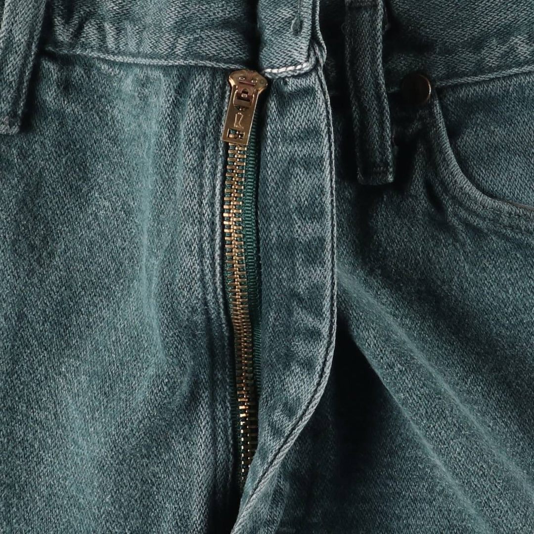 80s-90'S Wrangler Straight Denim Pants, Made in USA, Women's XL (equivalent to W32), Vintage cotton green type Vintage Second Hand
