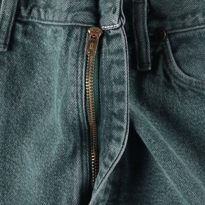 80s-90'S Wrangler Straight Denim Pants, Made in USA, Women's XL (equivalent to W32), Vintage cotton green type Vintage Second Hand