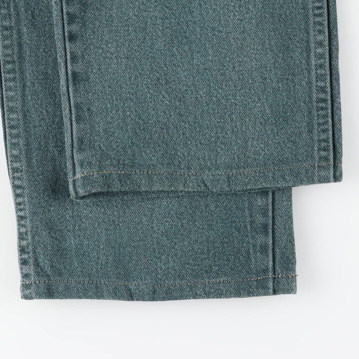 80s-90'S Wrangler Straight Denim Pants, Made in USA, Women's XL (equivalent to W32), Vintage cotton green type Vintage Second Hand