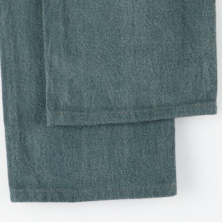 80s-90'S Wrangler Straight Denim Pants, Made in USA, Women's XL (equivalent to W32), Vintage cotton green type Vintage Second Hand