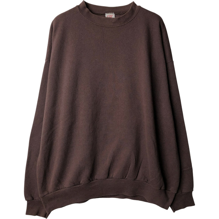 Vintage GFC SPORT plain blank sweatshirt, made in the USA, men's size XXL. cotton brown type Vintage Second Hand