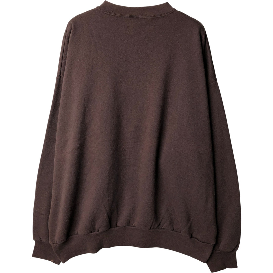 Vintage GFC SPORT plain blank sweatshirt, made in the USA, men's size XXL. cotton brown type Vintage Second Hand