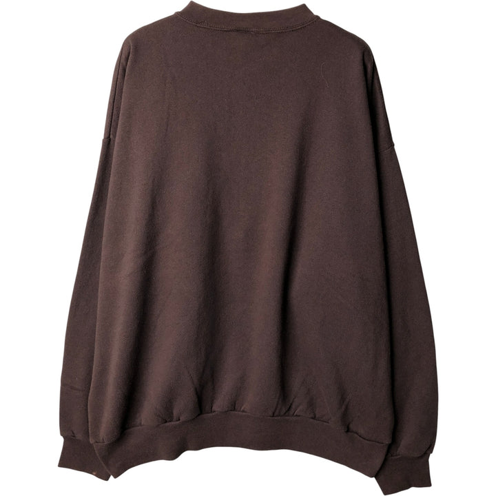 Vintage GFC SPORT plain blank sweatshirt, made in the USA, men's size XXL. cotton brown type Vintage Second Hand