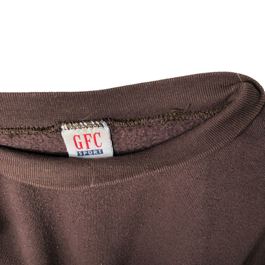 Vintage GFC SPORT plain blank sweatshirt, made in the USA, men's size XXL. cotton brown type Vintage Second Hand