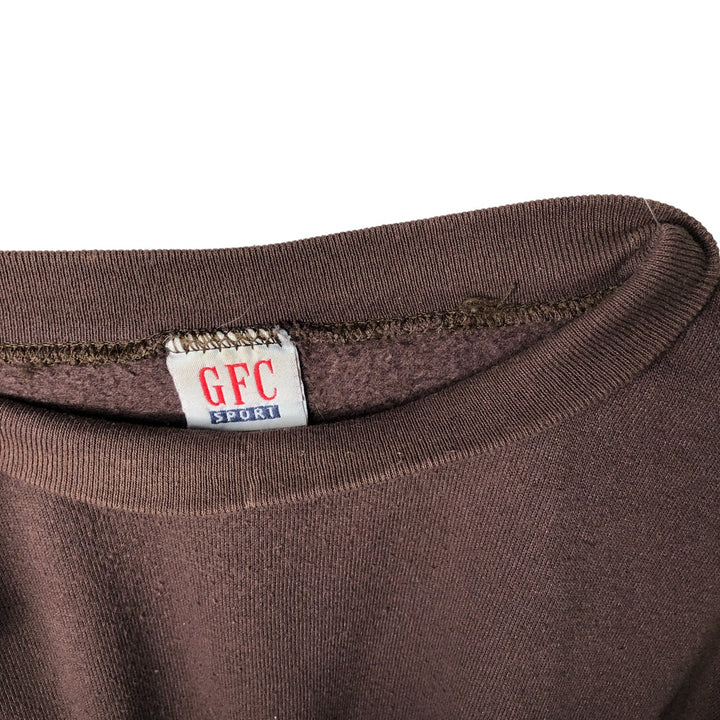 Vintage GFC SPORT plain blank sweatshirt, made in the USA, men's size XXL. cotton brown type Vintage Second Hand