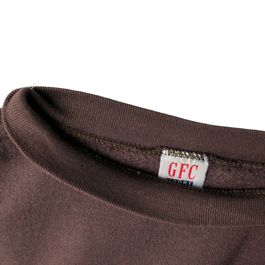 Vintage GFC SPORT plain blank sweatshirt, made in the USA, men's size XXL. cotton brown type Vintage Second Hand