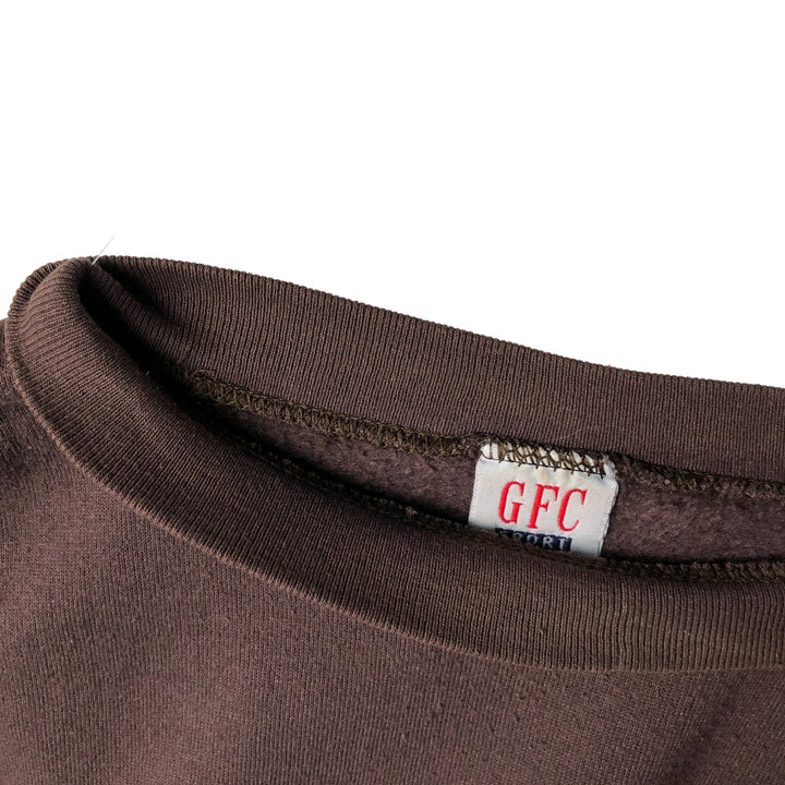 Vintage GFC SPORT plain blank sweatshirt, made in the USA, men's size XXL. cotton brown type Vintage Second Hand