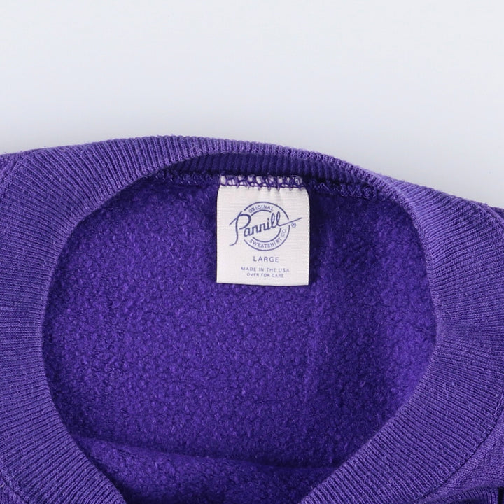 Vintage 1980'S Pannill plain blank sweatshirt, made in the USA, men's size L acrylic purple type Vintage Second Hand