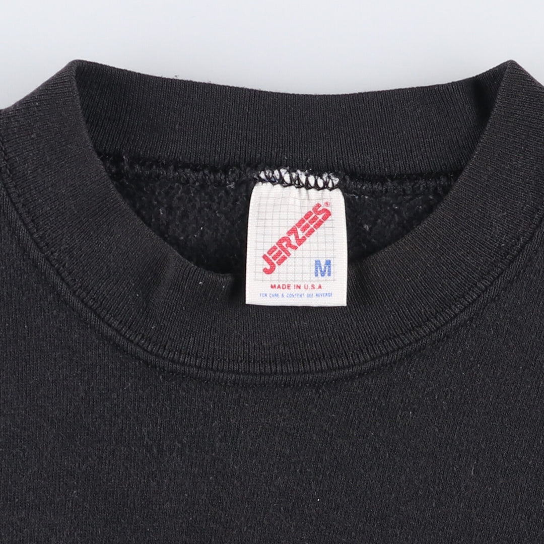 90'S Jerzees Plain Blank Sweatshirt Trainer Made in USA Men's M Vintage cotton navy blue type Vintage Second Hand