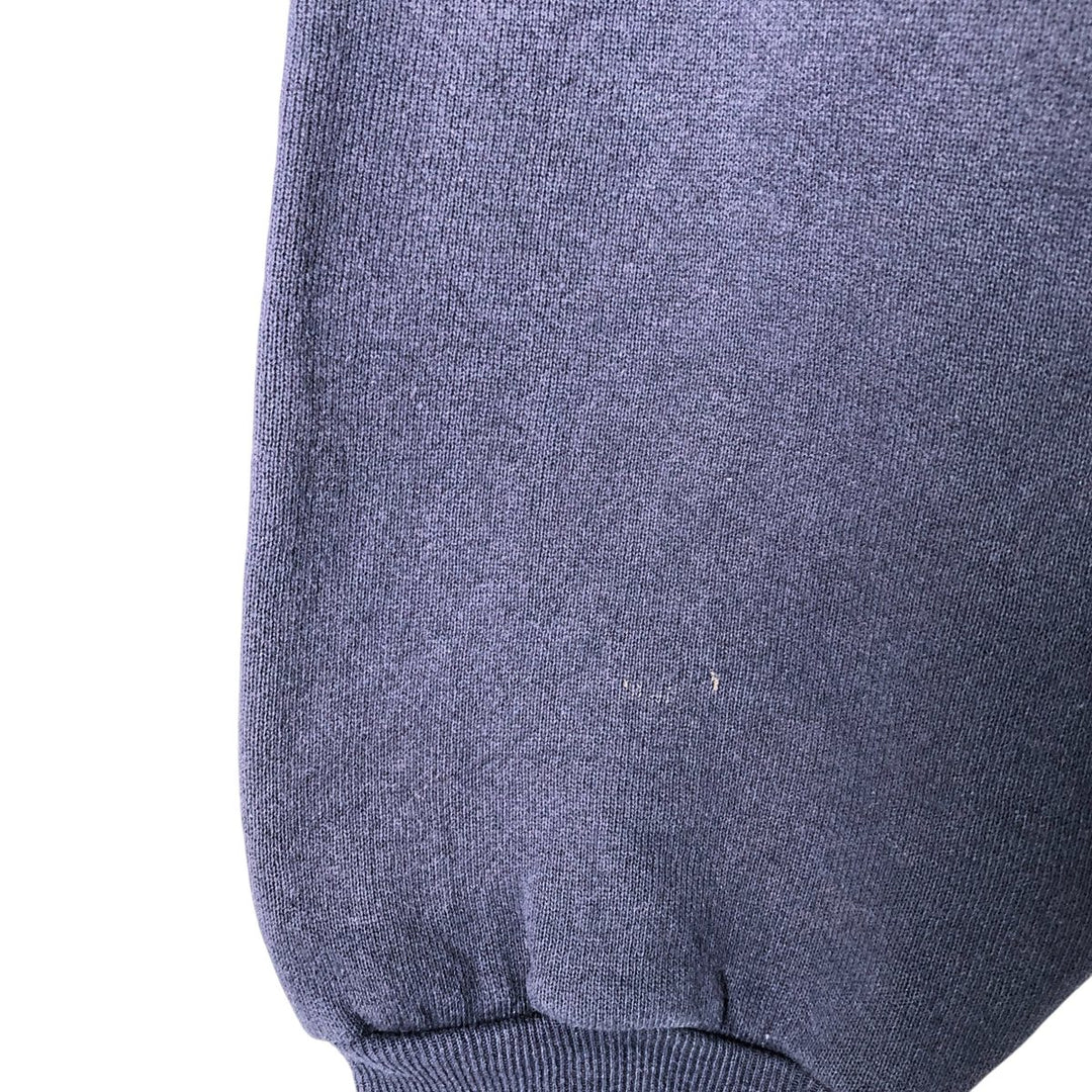 Vintage 90'S WON'S WEAR plain blank sweatshirt, made in the USA, men's size XXL polyester navy blue type Vintage Second Hand