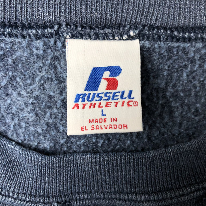 Vintage Russell plain blank sweatshirt, size L, men's size L polyester blue type Vintage Second Hand
