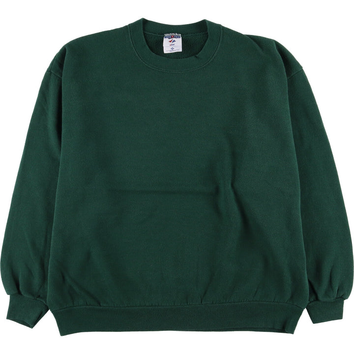 90'S Jerzees Plain Blank Sweatshirt Trainer Made in USA Men's XXL Vintage cotton Green type dark green Vintage Second Hand