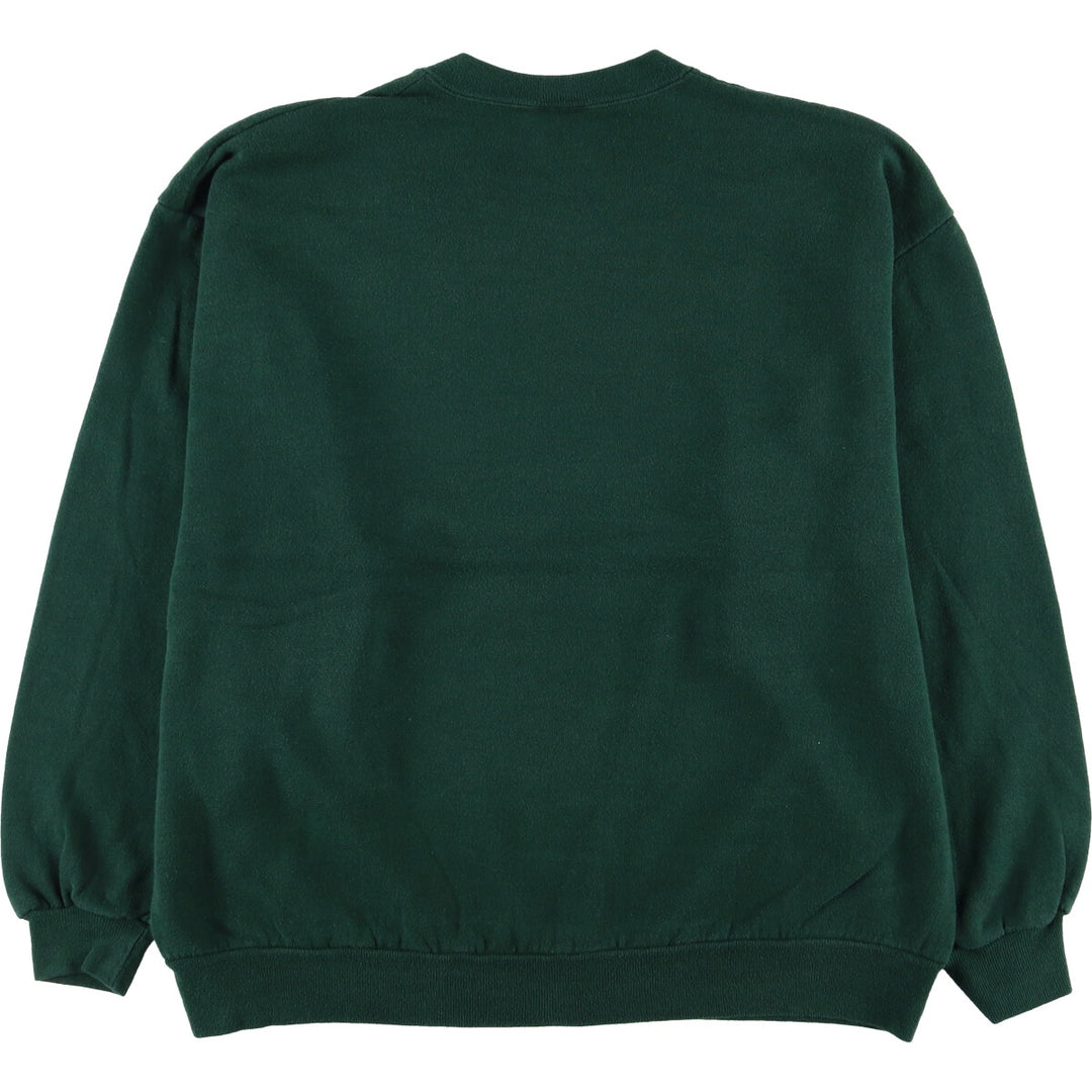90'S Jerzees Plain Blank Sweatshirt Trainer Made in USA Men's XXL Vintage cotton Green type dark green Vintage Second Hand