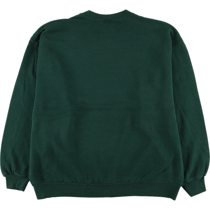 90'S Jerzees Plain Blank Sweatshirt Trainer Made in USA Men's XXL Vintage cotton Green type dark green Vintage Second Hand