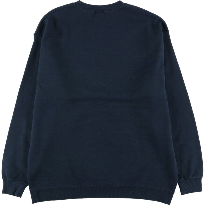 Cheetah plain blank sweatshirt, made in the USA, men's size L cotton navy blue type Vintage Second Hand