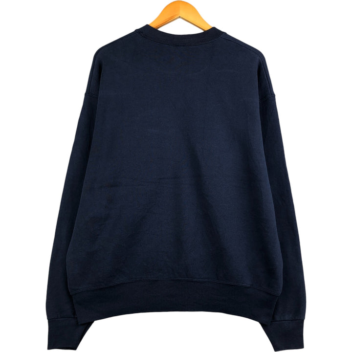 90'S BVD plain blank sweatshirt, sweatshirt, made in USA, men's XL size, vintage cotton navy blue type Vintage Second Hand